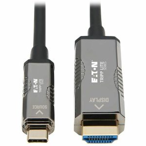 Eaton Tripp Lite Series High-Speed USB-C to HDMI Fiber Active Optical Cable (AOC) - UHD 4K 60 Hz, HDR, CL3 Rated, Black, 10 m (33 ft.)
