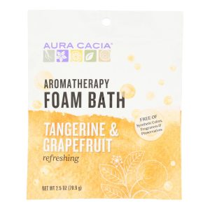 Aura Cacia - Foam Bath Refeshing Tangerine and Grapefruit - 2.5 oz - Case of 6