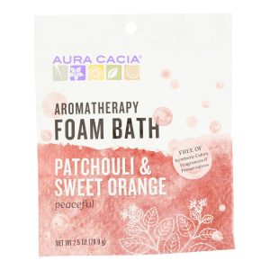 Aura Cacia - Foam Bath Peaceful Patchouli and Sweet Orange - 2.5 oz - Case of 6