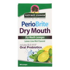 Nature's Answer Periobrite Lemon-Lime Mint Flavored Dry Mouth Oral Probiotics  - 1 Each - 100 CT
