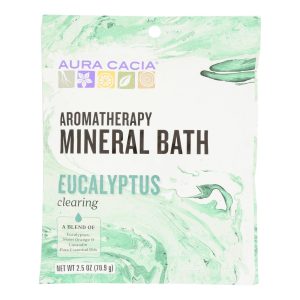Aura Cacia - Aromatherapy Mineral Bath Eucalyptus Harvest - 2.5 oz - Case of 6