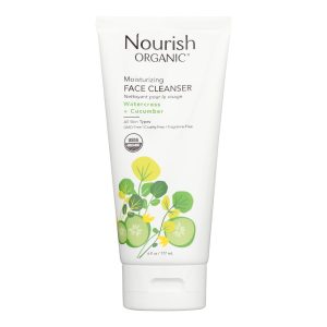 Nourish Organic Face Cleanser - Moisturizing Cream Cucumber and Watercress - 6 oz