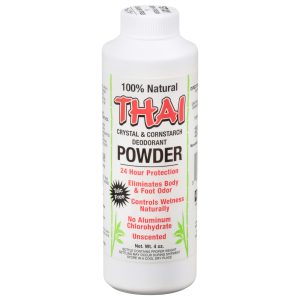 Thai Deodorant Stone Crystal And Corn Starch Deodorant Body Powder - 3 oz