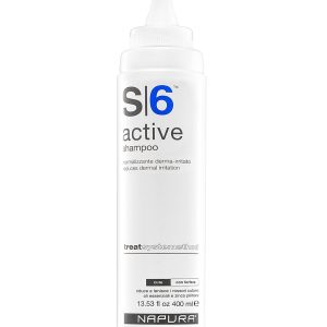 S6 Active Professional Anti Dandruff Shampoo with Tea Tree Oil 1% Pyrithione Zinc and 5% Salicylic Acid   Natural Itchy Scalp Treatment (13.53 fl oz) for Men and Women
