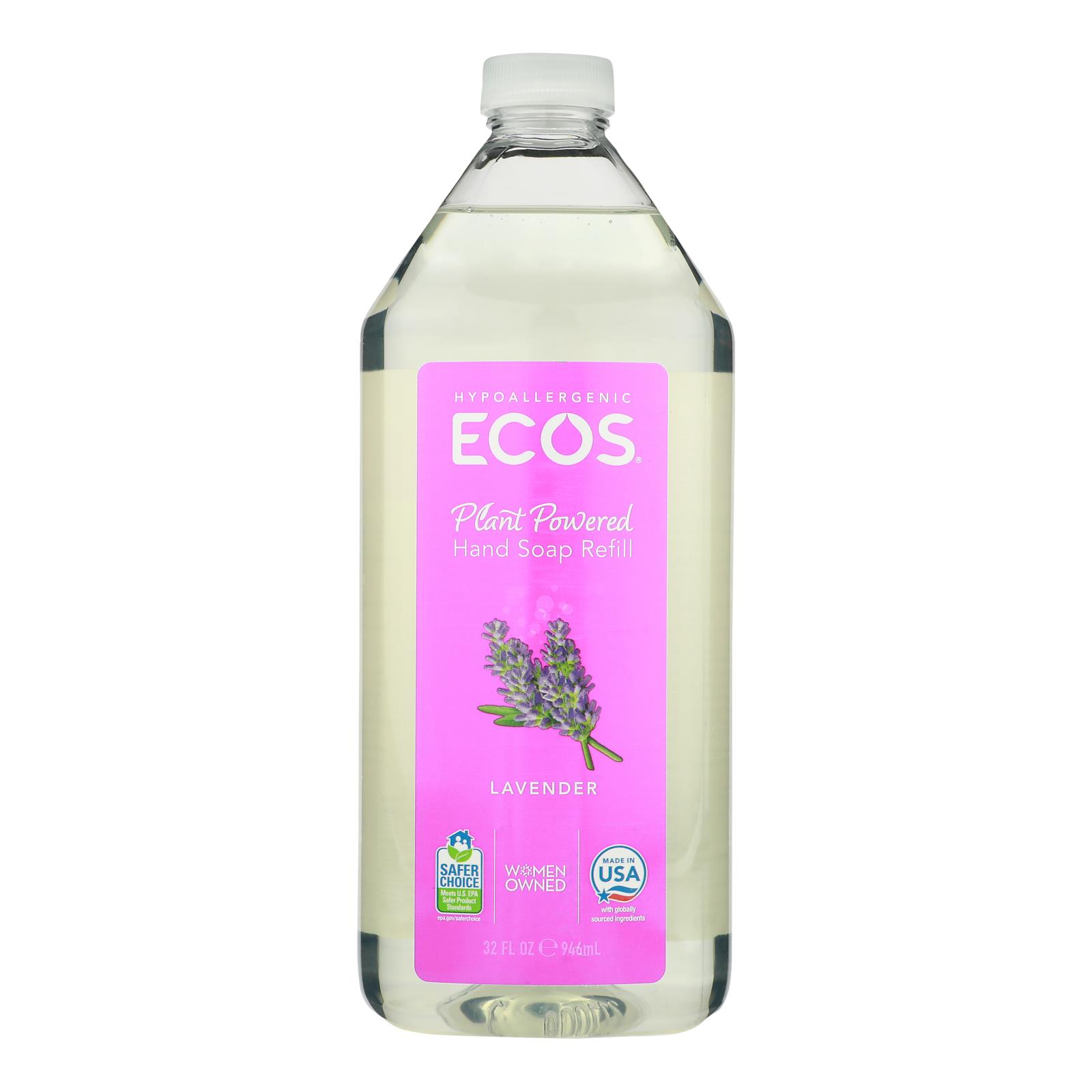 Earth Friendly Hand Soap Refill - Lavender - Case of 6 - 32 FL oz.