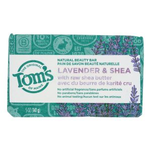 Tom's of Maine Beauty Bar Soap - Lavender Tea Tree - Case of 6 - 5 oz