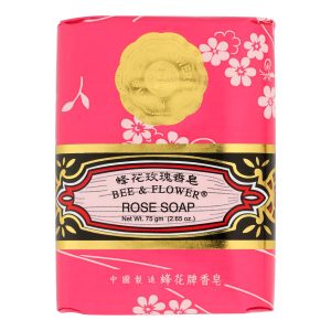 Bee and Flower Soap Rose - 2.65 oz - Case of 12