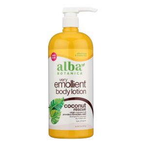 Alba Botanica - Body Lotion - Very Emollient - Coconut Rescue - 32 oz