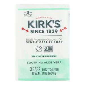 Kirks Natural Bar Soap - Coco Castile - Aloe Vera - 3 pack - 3/4 oz - 1 each