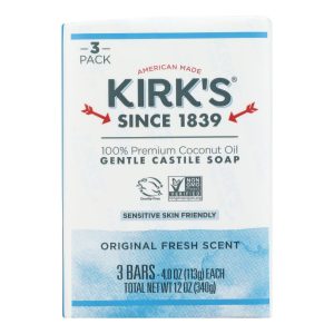 Kirk's Natural Castile Soap Original - 4 oz Each / Pack of 3