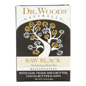 Dr. Woods Bar Soap Raw Black - 5.25 oz