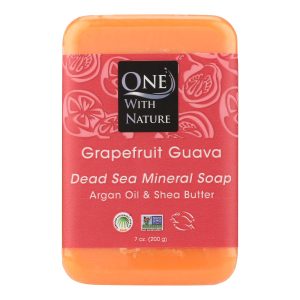 One With Nature Triple Milled Soap Bar - Grapefruit Guava - 7 oz