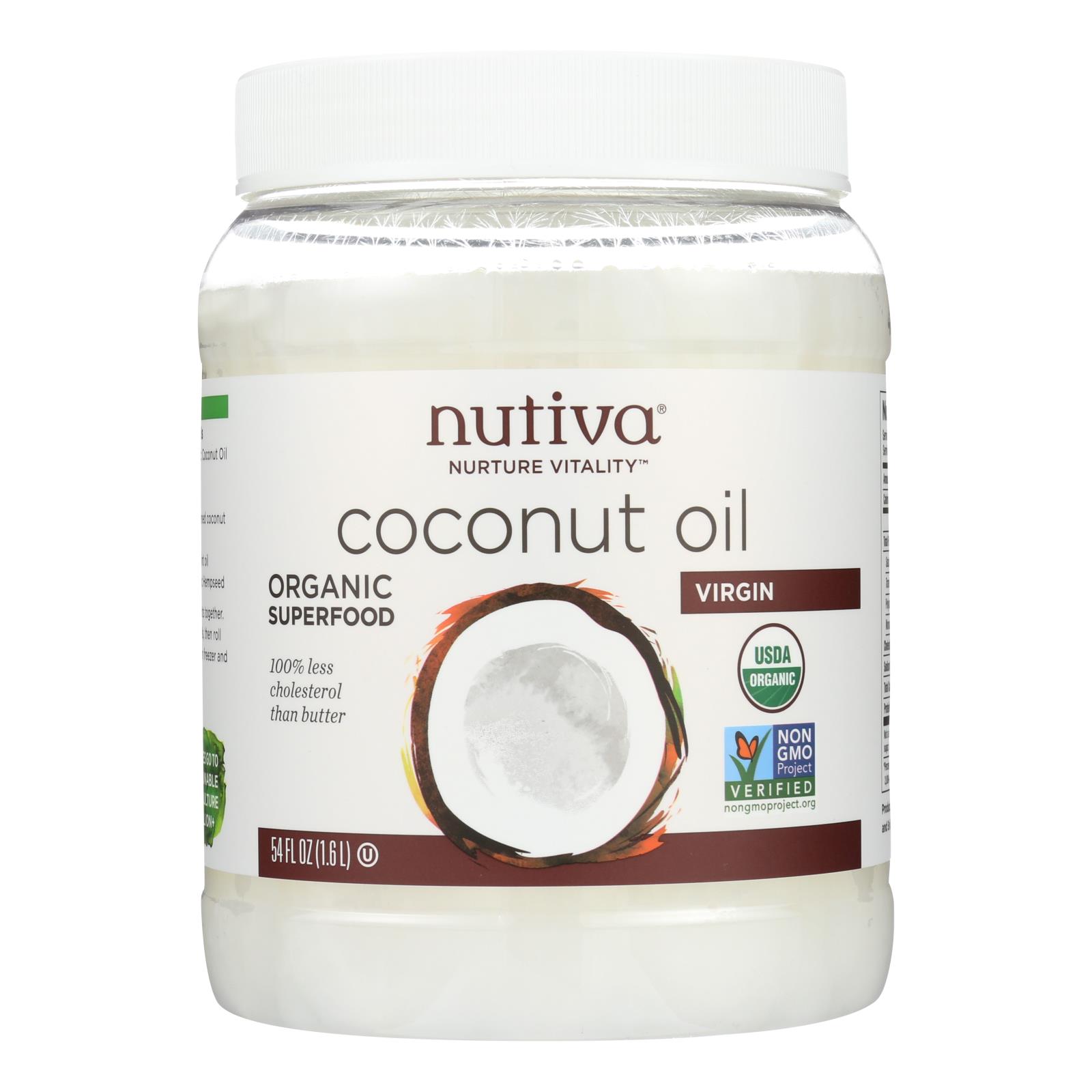Nutiva Virgin Coconut Oil Organic - 54 fl oz - Image 2