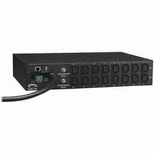 Eaton 5.5kW Single-Phase Switched PDU - LX Interface, 208/230V Outlets (16 C13), L6-30P Input, 12 ft. (3.66 m) Cord, 2U Rack-Mount, TAA