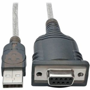 Eaton Tripp Lite Series USB to Null Modem Serial FTDI Adapter Cable with COM Retention (USB-A to DB9 M/F), 18-in. (45.72 cm)