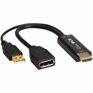 Eaton Tripp Lite Series HDMI to DisplayPort Active Converter (M/F) with USB Power, 4K 60 Hz, 7 in. (18 cm)