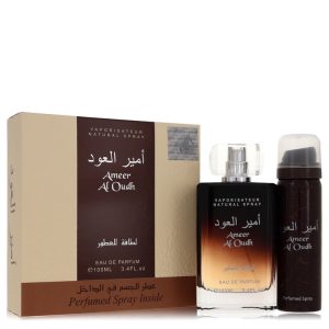 Lattafa Gift Set -- 3.4 oz Eau De Parfum Spray + 1.7 oz Perfumed Spray for Men