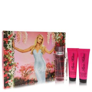 Paris Hilton Gift Set -- 3.4 oz Eau De Parfum Spray + 3 oz Body Lotion + 3 oz Shower Gel + .34 oz  Mini EDP Spray for Women