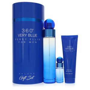 Perry Ellis Gift Set -- 3.4 oz Eau De Toilette Spray + .25 oz Mini EDT Spray + 3 oz Shower Gel for Men